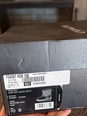 Coach Heather Grey Shoe Box with Coach Logo